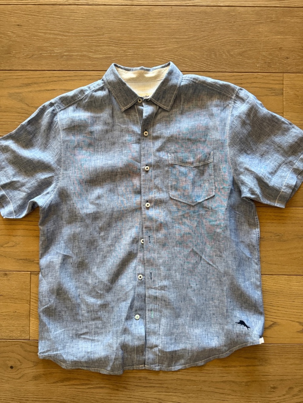 Tommy Bahama Light Blue Short-Sleeve Button-Down Shirt